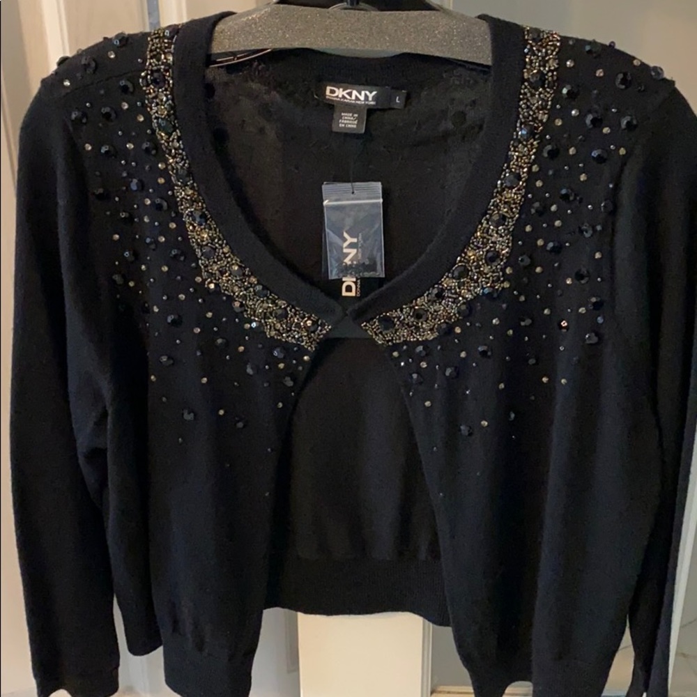 DKNY beaded shrug. Ticket still on.